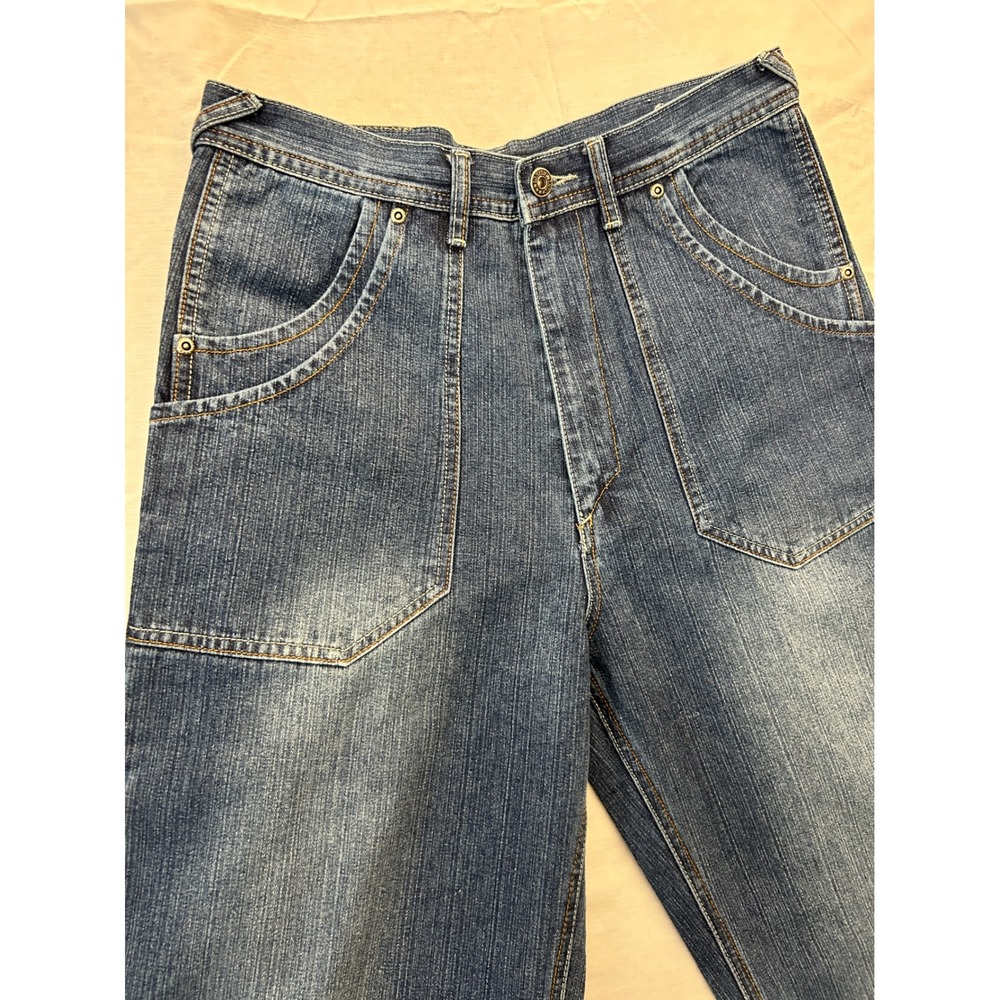 Ignition NYC Vintage Wide Leg Skater Jeans Blue Denim Baggy Y2K Size 29x30 - Picture 7 of 9